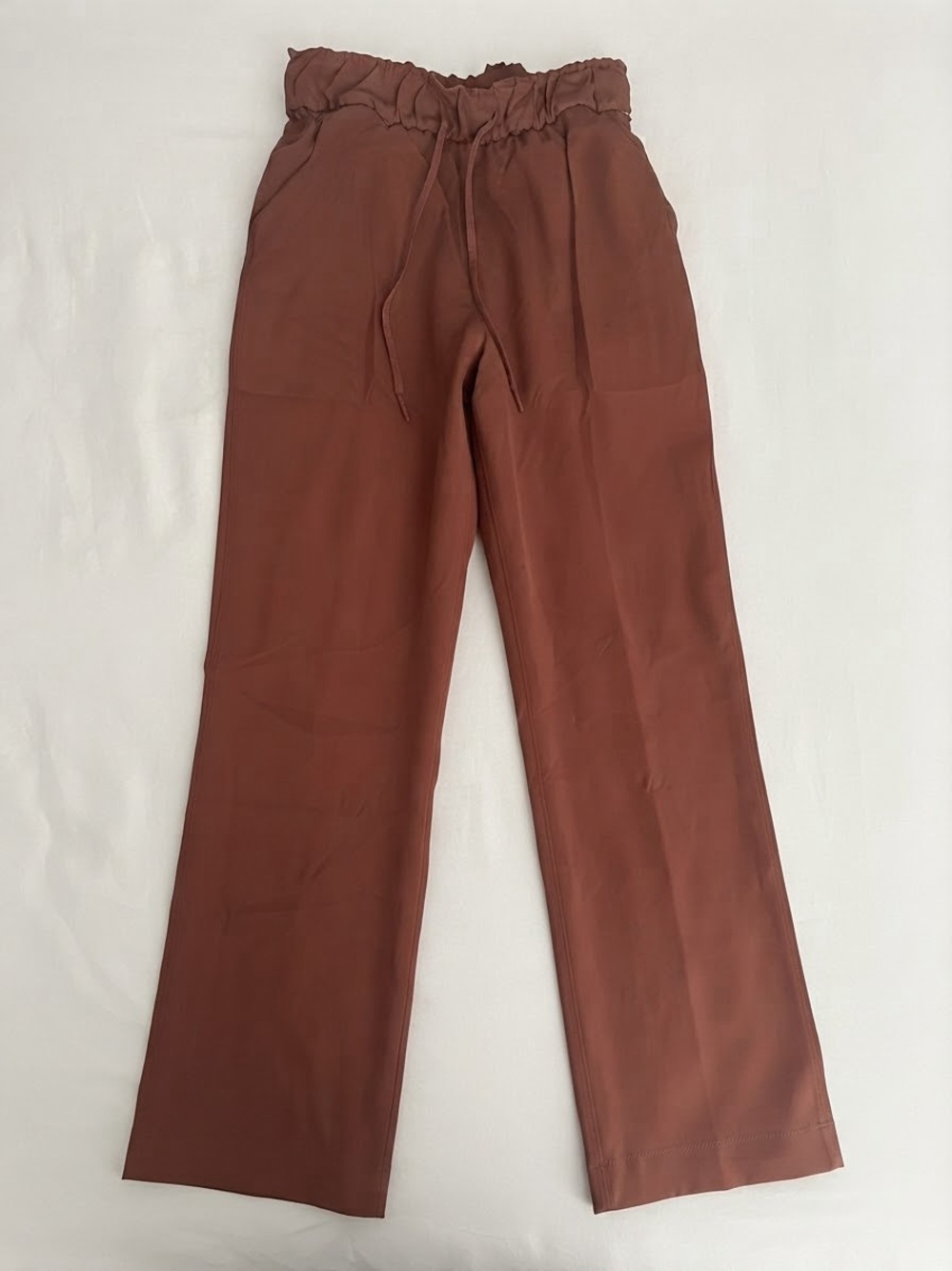 lululemon athletica Wide-Leg Drawstring Pants — Rust Brown